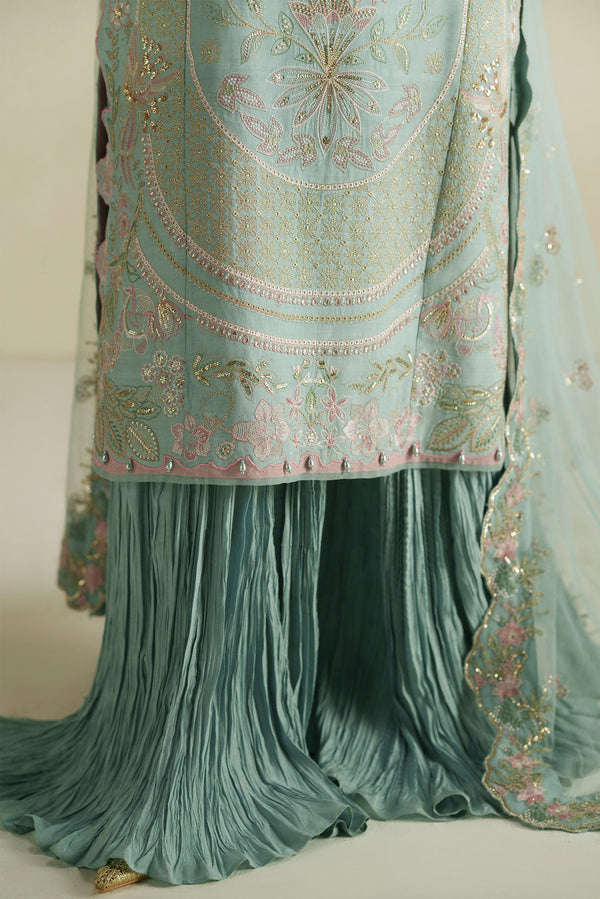 Meena Powder Blue Shirt Set