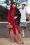 Unstitched Linen DL-1008-Maroon