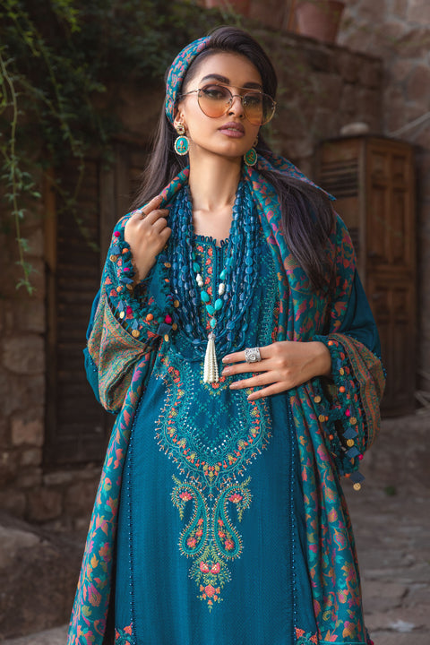 Unstitched Linen DL-1009-Blue