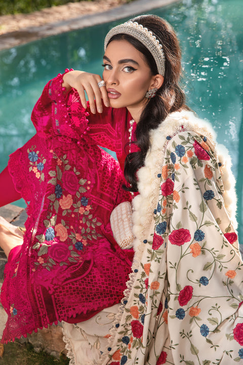 Unstitched Linen DL-1010-Fuchsia Pink