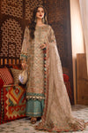 Unstitched MBROIDERED - Off White with Sea Green (BD-2507)